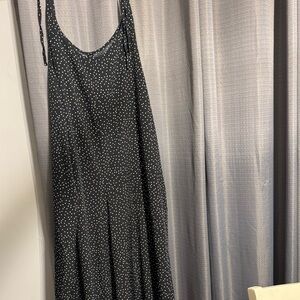 SHEIN Black and White Polka Dot Maxi Dress